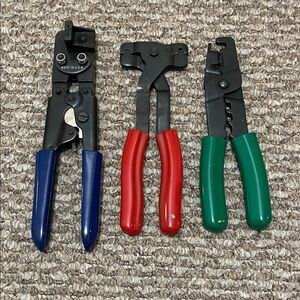 Set of Three Wire Cutters and Stripers Hand Tools